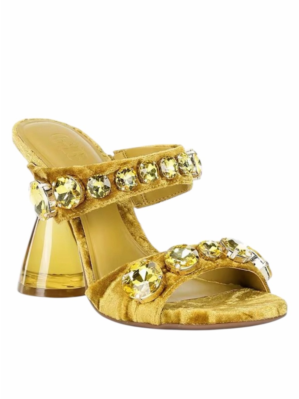 Gianni Bini News-Flash Velvet Jewel Ornament Dress Slide Sandals 9.5M NWOB